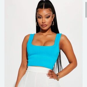 Blue sweater top FASHION NOVA